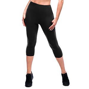 SINOPHANT High Waisted Leggings with Pockets Women, Full Length Capri Buttery Soft Stretchy Yoga Pants(Capri Black,L-XL) $3.99