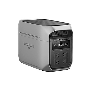 Refurbished: EcoFlow 2048Wh DELTA 3 Max Plus 3000W LiFePO4 Portable Power Station Generator $655.20