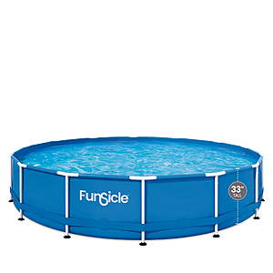 $159.99: Funsicle 14ft Activity Above Ground Metal Frame Swimming Pool, Includes SkimmerPlus Pump, Round
