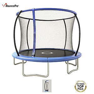 Sportspower BouncePro 10ft Trampoline Meets ASTM Safety Standards, Heavy-Duty Rust-Resistant Steel Frame, UV-Resistant Jump Mat & Safety Net, $99, Walmart