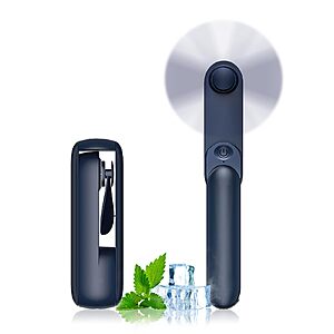 Lerat 2-in-1 Portable Handheld & Foldable Fan w/ 8-15 Hour Battery (Various) $6.99 + Free Shipping w/ Prime or on $35+