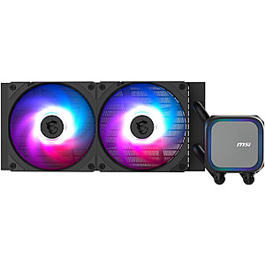 MSI MAG Coreliquid A13 240 Black - AIO ARGB Liquid Cooling 240mm Radiator - Dual 120mm ARGB PWM Fans $40 + Free Shipping