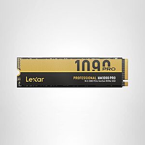 Lexar 4TB NM1090 PRO PCIe Gen5 NVMe M.2 2280 Internal SSD, Up to 14,000 MB/s Read, (LNM109P004T-RNNNU) $699.99