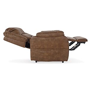 Signature Design by Ashley Yandel Faux Leather Electric Power Lift Recliner for Elderly, Brown $520.89