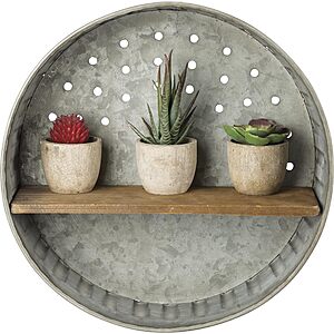 $13.49: Primitives by Kathy 38024 Distressed Wall Shelf, Metal and Wood