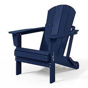 WestinTrends Malibu Outdoor Folding HDPE Adirondack Deck Chair - Patio & Outdoor Lounge, Weather‑Resistant. Various Colors. Free Shipping. $79.99