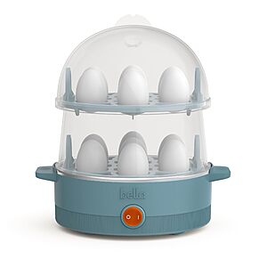 $15.00: bella Electric Egg Cooker, 14 Eggs Capacity Tray, Double Stack, Auto Shutoff, 360 Watt, Oatmilk