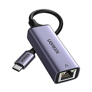 UGREEN USB C to Ethernet Adapter, Plug and Play 1Gbps Ethernet Adapter, Aluminum Case, (Thunderbolt 4/3 Compatible) to RJ45 Network Dongle - $9.01 & more