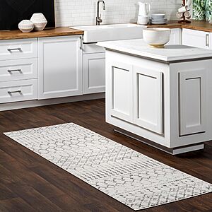 nuLOOM 2x8 Moroccan Blythe Area Rug, Grey, Faded Bohemian Design, Stain Resistant $22.94 + F/S W/Prime