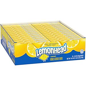 [SnS, AC] $16.43* | 4 × 24-ct 0.8-oz Lemonhead Hard Lemon Candy Boxes ($4.11 each) at Amazon