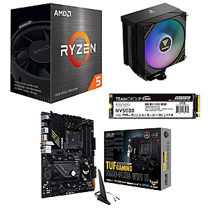[Bundle] ASUS TUF Gaming B550-PLUS WiFi II MB + AMD Ryzen 5 5500 CPU + Team Group NV5000 1TB SSD + Gamdias ARGB CPU Cooler $259.99 + Free Shipping