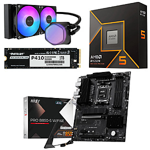 [Bundle] MSI PRO B850-S WiFi6E MB + AMD Ryzen 5 9600X CPU + Patriot P410 1TB SSD + Cooler Master 240mm AIO $370 + Free Shipping