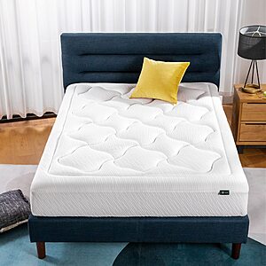 $114 - ZINUS 10 Inch Cloud Memory Foam Mattress, Queen, Fiberglass Free, Pressure Relieving, Mattress in A Box, CertiPUR-US Certified, White