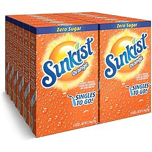 72-Count Sunkist Orange Singles To Go Drink Mix Powder (12 Boxes) $3.48 + Free Shipping