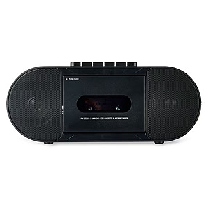 $29.88: onn. Portable Bluetooth CD/Cassette Boombox with AM/FM Radio, Black