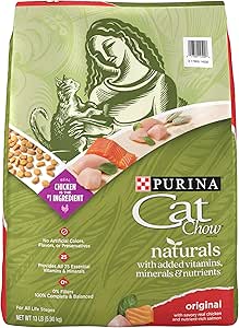 Purina Cat Chow Naturals With Added Vitamins, Minerals and Nutrients Dry Cat Food, Naturals Original - 13 lb. Bag $12.73 S&S CLIPQ YMMV