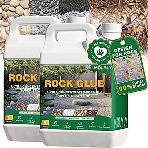 2-Gallon MOLYLY Rock Glue Mulch & Gravel Binder for Landscaping $29.99 + Free Shipping w/ Prime or on $35+