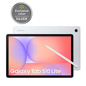 Samsung Galaxy Tab S10 Lite 10.9" Widescreen Tablet with S Pen, 128GB, Silver $249