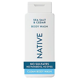 [S&S] Native Sea Salt & Cedar Scent 24-Hr Refreshing Clean Body Wash for Men & Women 18 oz $7.31
