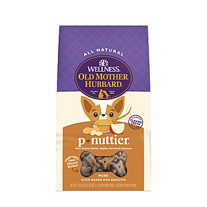 20-Oz Old Mother Hubbard Wellness P-Nuttier Mini Dog Biscuits (Peanut Butter) $2.59 w/ S&S + Free Shipping w/ Prime or on $35+