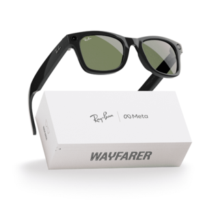 Ray-Ban Meta (Gen 1), Wayfarer, Shiny Black, Green Lenses | Smart AI Glasses $224