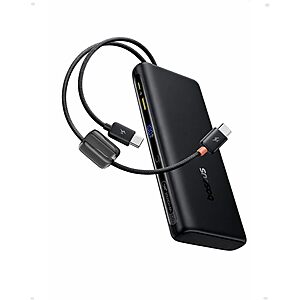 Baseus 100W Portable Laptop Charger w/ Built-in Dual USB-C Cables & Digital Display (20000mAh) $38.29 + Free Shipping