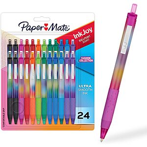 24-Count Paper Mate InkJoy 300RT Retractable Ballpoint Pens (Assorted Colors) $7.19 w/ S&S + Free Shipping w/ Prime or on $35+