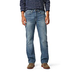 $16.00: Levi Strauss Signature Men's Straight Flexible Waistband Jeans (Various Colors/Sizes)