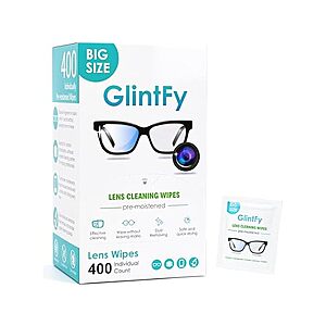 400-Count GlintFy Lens Wipes $10.99 + Free Shipping w/ Prime