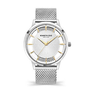 Kenneth Cole Men's Watch - Transparent, Silver Tone Dial Mesh Bracelet -- $44.20 with code HD585