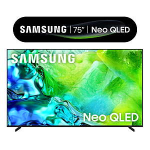 Samsung 75” QN80H Series Neo QLED Mini LED 4K UHD Samsung Vision AI Smart Tizen TV (2026) $1797.99
