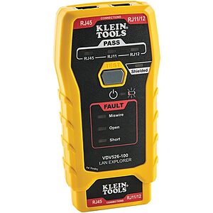Klein Tools VDV526-100 Network LAN Cable Tester, VDV Tester, LAN Explorer with Remote $21 + Free Shipping w/ Prime or on $35+