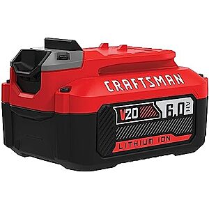 [Prime] $59* | CRAFTSMAN V20 6Ah Li-ion Power Tool Battery at Amazon