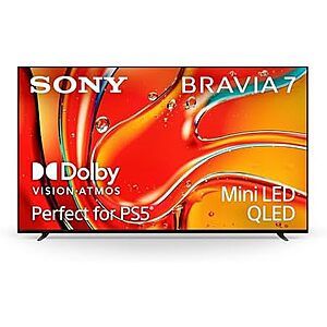 $1099.99 | 55″ Sony Mini LED QLED 4K Ultra HD TV BRAVIA 7 Smart Google TV (K-55XR70) + 10% Back w/ Prime Visa Card at Amazon