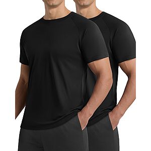 2-Pack Barjneel Men's Quick Dry T-Shirts (Black, Large) $4.99 + Free Shipping w/ Prime or on $35+