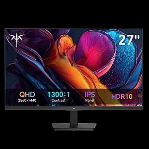 KTC H27D9 27" QHD 1440p IPS Gaming Monitor, Up to 120Hz $111.02