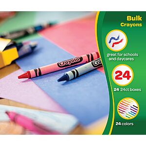 24-Pack Crayola Bulk Crayons $11.88 + Free Shipping w/ Prime or on $35+