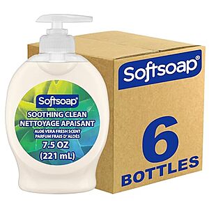 [SnS] $5.07* | 6-Pk 7.5-Oz Softsoap Soothing Clean Liquid Hand Soap (Aloe Vera) at Amazon