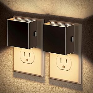 [AC] $8.03 | 2 × 2-Ct JandCase Dimmable Plug-In Night Lights w/ Dusk-to-Dawn Sensor ($4.01 each) at Amazon