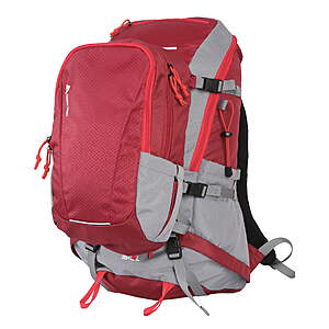 Ozark Trail Backpack Set, 35 Liter Hiker Backpack with Detachable 15 Liter Daypack, Red - $14.97