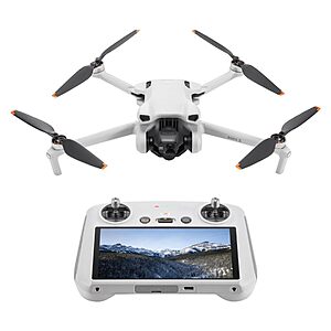 Prime Members: DJI Mini 3 (DJI RC), Lightweight 3-Axis Mechanical Gimbal Drone with 4K Camera $339