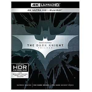 The Dark Knight Trilogy (4K UHD + Blu-ray) $28.49 + Free Shipping w/ Prime or on $35+