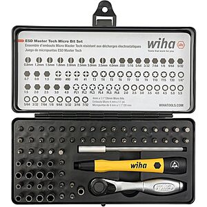 [Prime] Wiha 65-Piece System 4 ESD Safe Master Technician Ratchet & MicroBits Set (75965) $60.88 + Free Shipping