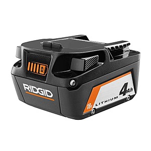 Ridgid 18V Lithium-Ion 4.0 Ah Battery $46.89