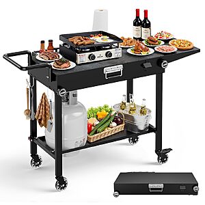 Prime Members: 31" x 17" Portable Grill Cart for Blackstone Griddle w/ Wheels & Storage (Fits 17" or 22") $47.51 + Free Shipping