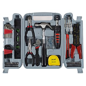 Prime Members: 130-Piece Stalwart Tool Set w/ Hammer, Wrenches, Screwdriver & Pliers (Gray) $5.01 + Free Shipping
