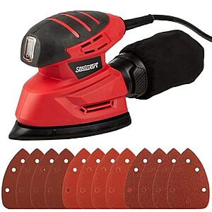 $5.01 - Electric Sander Tool - 14000RPM Mouse Detail Sander with Dust Collection System and 12pc Sandpaper - 120V Electric Hand Sanders for Wood by Stalwart