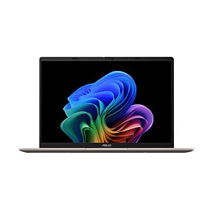 Prime Members: ASUS Vivobook 14 Laptop, Copilot+ PC, 14” WUXGA 60Hz Display, AMD Ryzen AI 7 350 with XDNA NPU, AMD Radeon Graphics, 16GB RAM, 512GB SSD, Platinum Gold, M1407KA-PS74