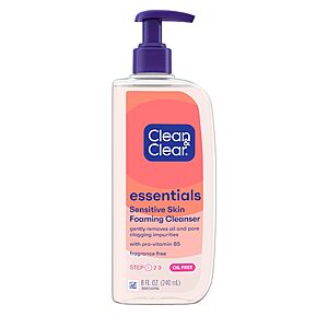 Clean & Clear Essentials Oil-Free Foaming Facial Cleanser, Fragrance-Free, 8 fl oz $3.18
