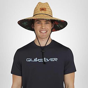 [Prime] Quiksilver Men's Wide Brim Lifeguard Straw Sun Hat (various, XXL) $9.49 + Free Shipping